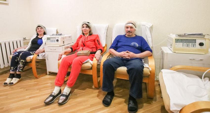 Наружное применение газовой озонокислородной смеси в санатории Виктория. Кисловодск
